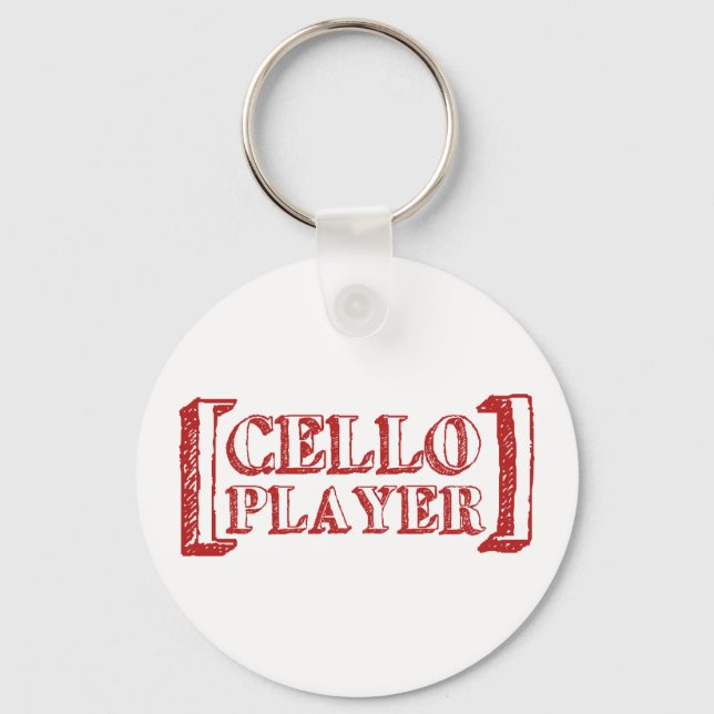 Cello Player Keychain (Front)