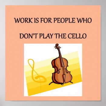 Cello Player Poster by jimbuf at Zazzle