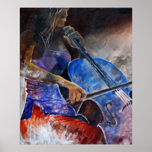 cello player poster | Zazzle