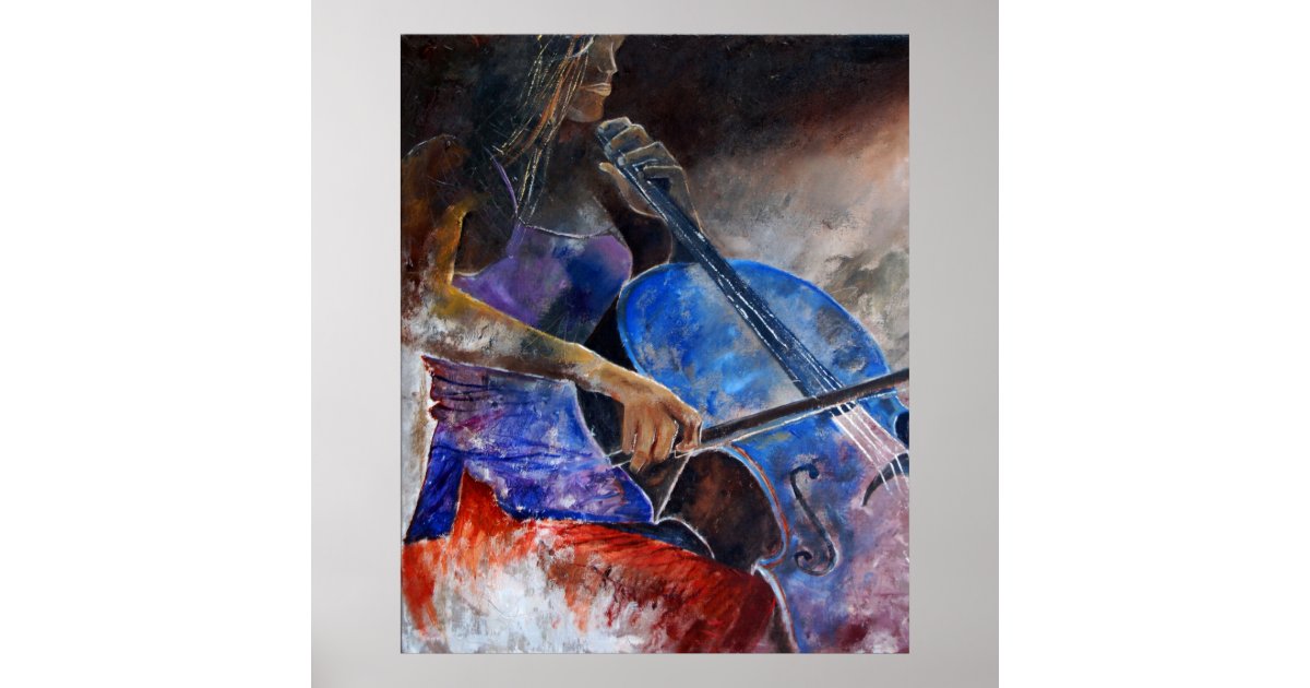 cello player poster | Zazzle