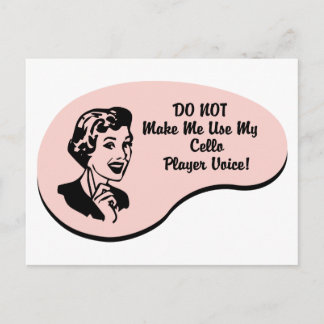Cello Player Voice Postcard