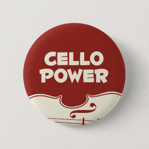 Cello Power! Pinback Button