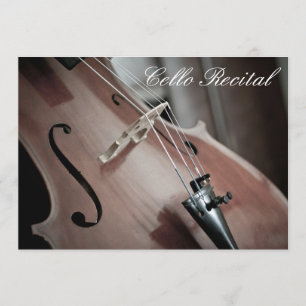 Cello Recital elegant stylish performance Invitation