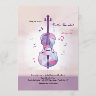 Cello Recital Invitation