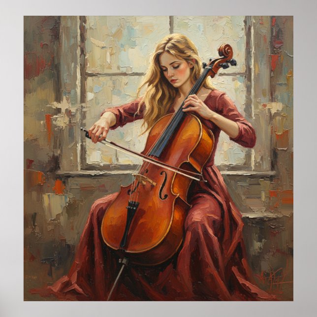 Cello Serenade by the Window Poster (Front)