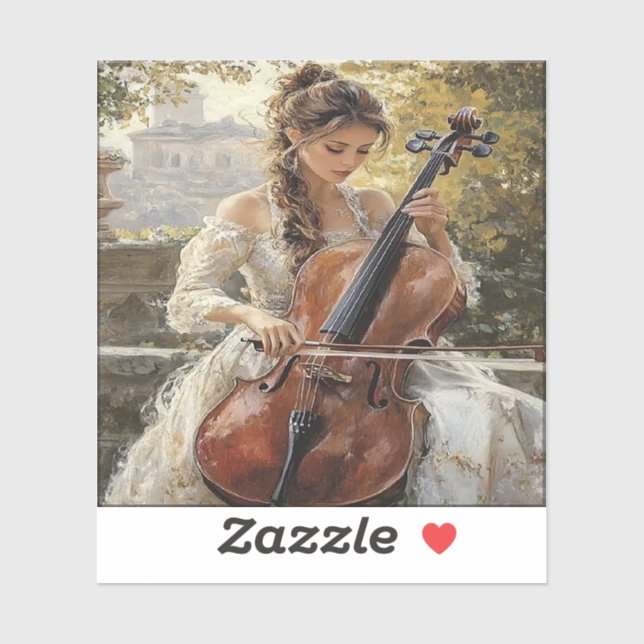 Cello Serenade  Sticker (Sheet)