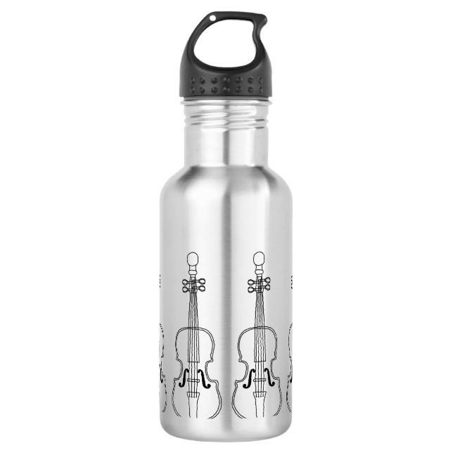 Cello Sketch Water Bottle (Front)