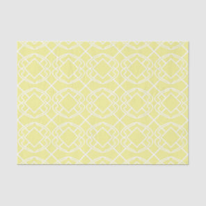 Cello Soft Butter Yellow Trellis Design Tissue Paper