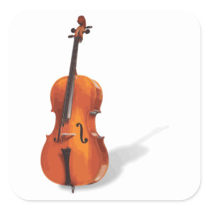 Cello Square Sticker