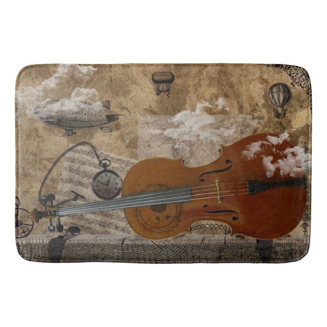 Cello Steampunk Suite Bathroom Mat (Front)