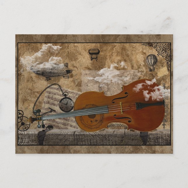 Cello Steampunk Suite Postcard (Front)