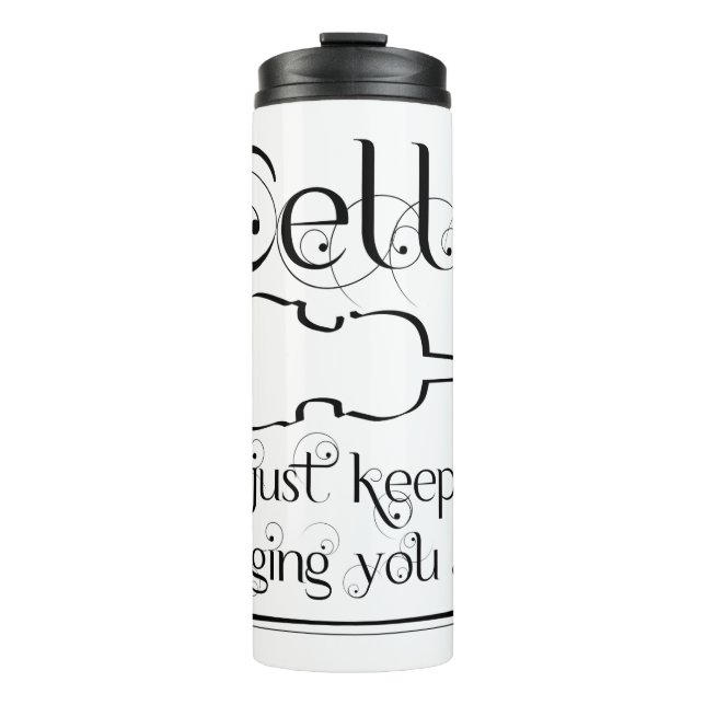 Cello String Along Thermal Tumbler (Front)