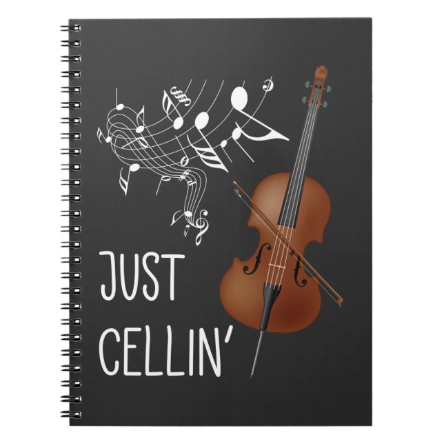 Cello String Instrument Cellist Humor violoncello Notebook (Front)