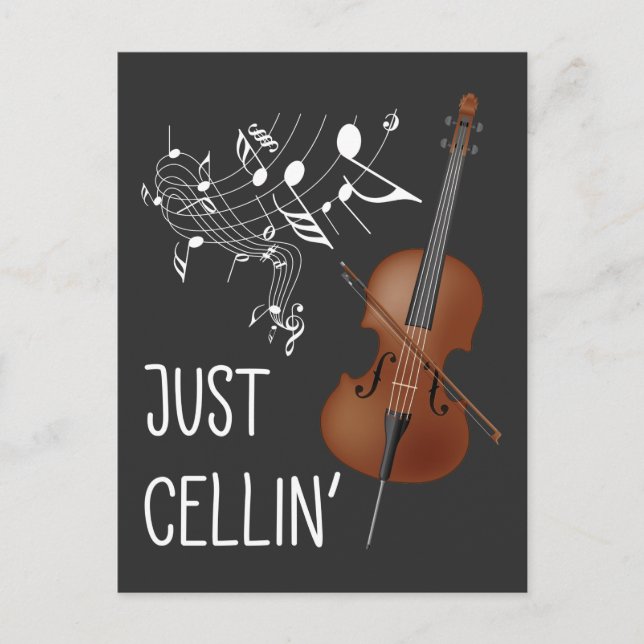 Cello String Instrument Cellist Humor violoncello Postcard (Front)