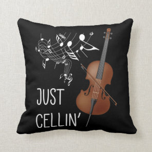 Cello String Instrument Cellist Humor violoncello Throw Pillow