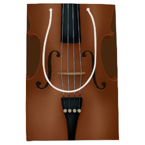 Cello Strings Bridge F-Holes Detail Music Medium Gift Bag
