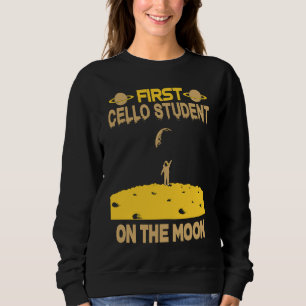 Cello Student On The Moon Sweatshirt