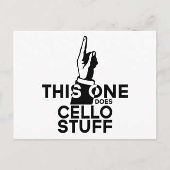 Cello Stuff - Funny Cello Music Postcard by MusicShirtsGifts at Zazzle