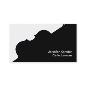 Cello Teacher Cellist Player Instrument Musician Business Card