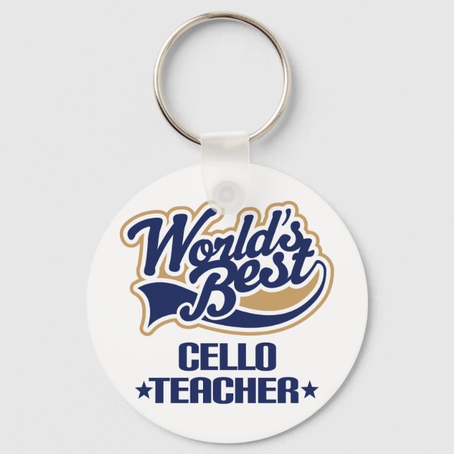 Cello Teacher Gift Keychain (Front)