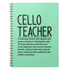 Cello teacher notebook