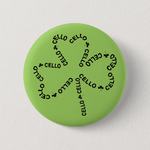 Cello Text Shamrock Button