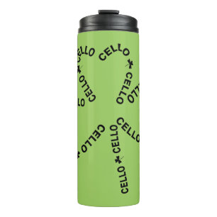 Cello Text Shamrock Thermal Tumbler