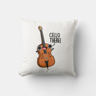 Cello There Cute Music Pun  Throw Pillow