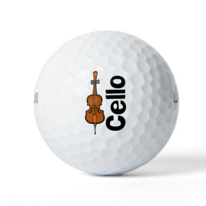 Cello Vertical Text Golf Balls