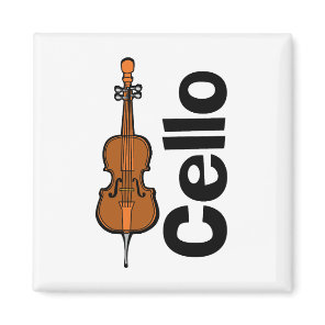 Cello Vertical Text Magnet