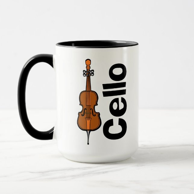 Cello Vertical Text Mug (Left)