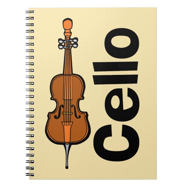 Cello Vertical Text Notebook (Front)
