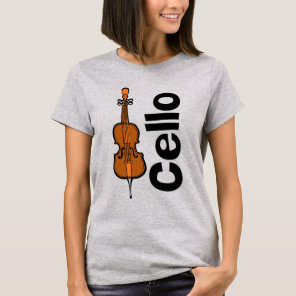 Cello Vertical Text T-Shirt