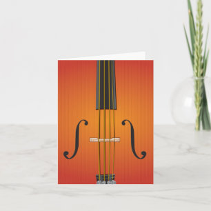 Cello, violin, guitar notecard design