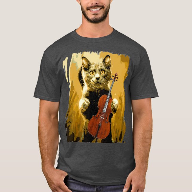 Cello Violoncello Cellist Gift Funny Musical T-Shirt (Front)