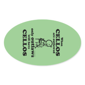 Cellos Outlawed Oval Sticker
