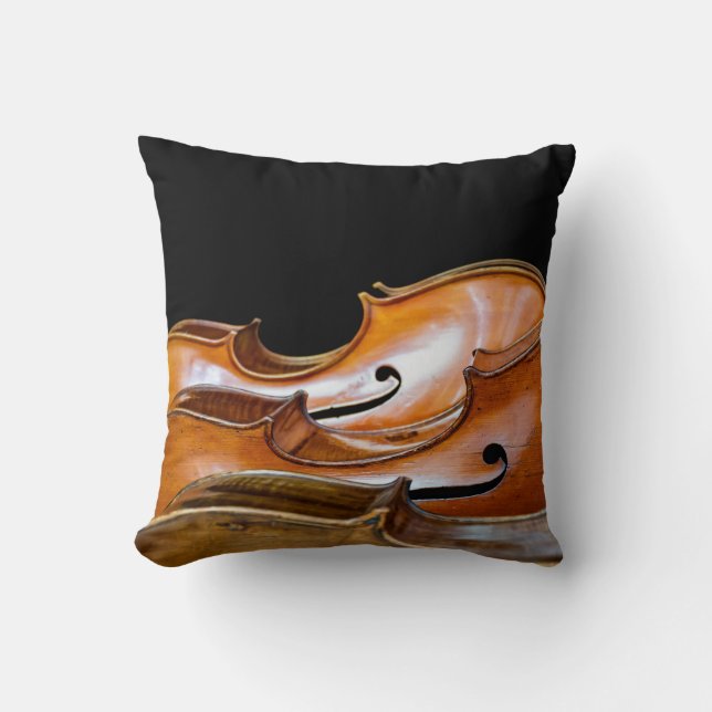 Cellos Throw Pillow (Front)