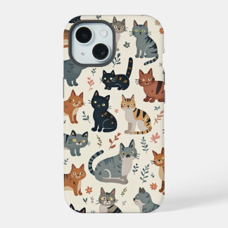 Cellphone case with cat illustration