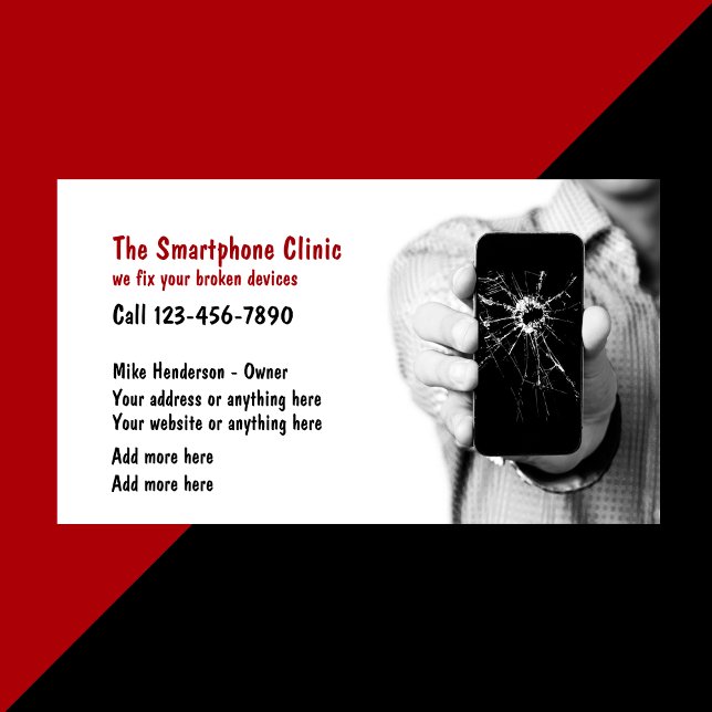 Cellphone Repair Services Business Card (Creator Uploaded)