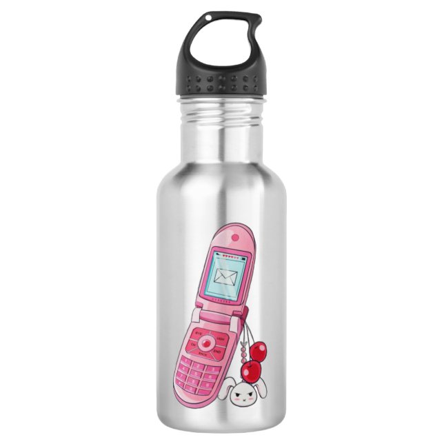 Cellphone Stainless Steel Water Bottle (Front)