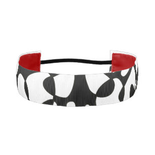Cells Abstraction Black White Athletic Headband