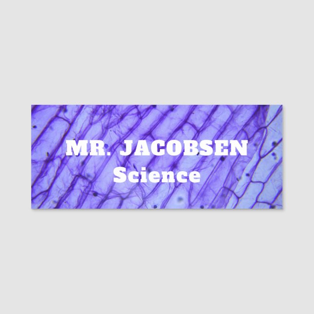 Cells Science Teacher  Name Tag (Front)