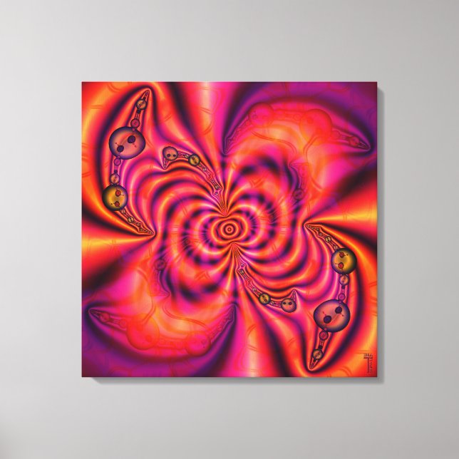 Cellular Spiral  Wrapped Canvas Print (Front)