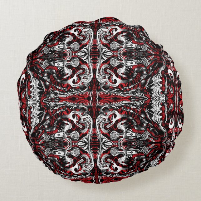 CellularOrganelle Round Pillow (Back)