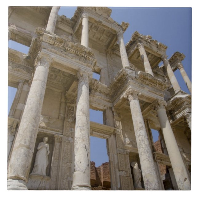 Celsus Library, built in AD 114-117 Ceramic Tile (Front)