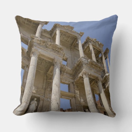 Celsus Library built in AD 114_117 Throw Pillow