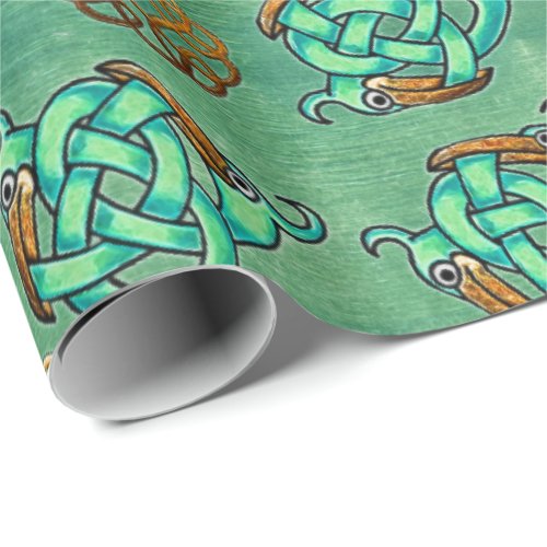 Celt and Feathers Wrapping Paper