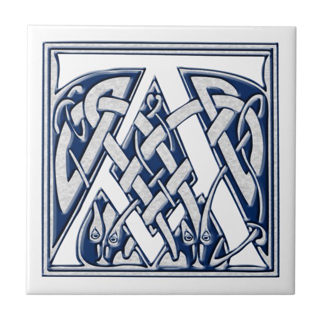 Celtic A Monogram Ceramic Tile (Front)