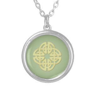 Celtic All-Over-Print Silver Plated Necklace
