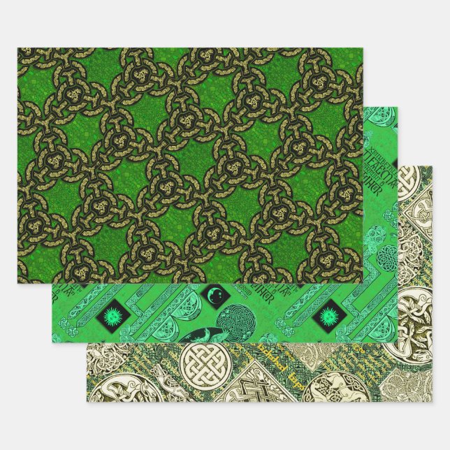 Celtic All The Way Sampler Wrapping Paper Sheets (Set)